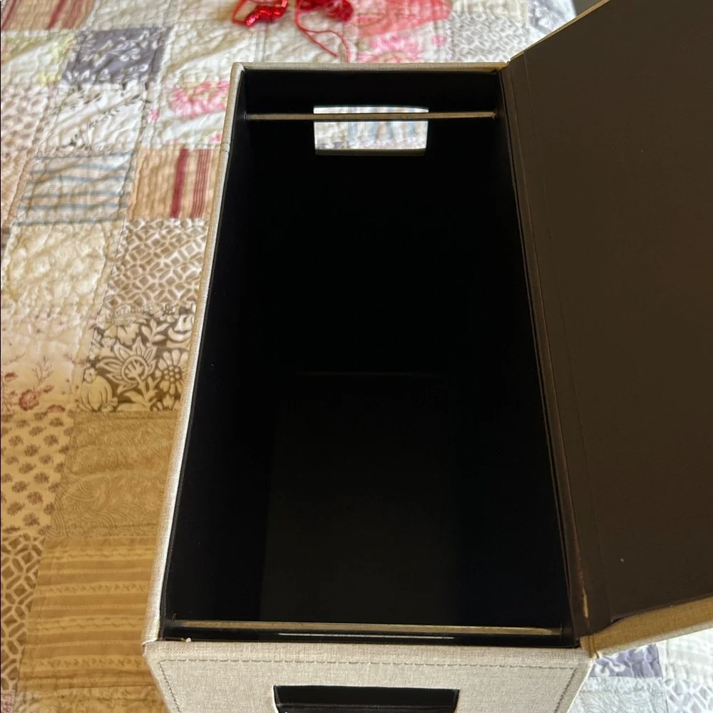 The Container Store Tan Fabric Storage Bin